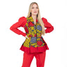 Smooth Visage Red Ankara Peplum and Crepe Pant Set African Print Clothing for Women - Smooth Visage
